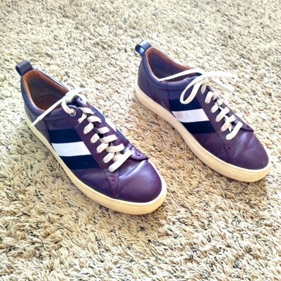 Bally Men's Helvio Calf Leather Low-Top Sneakers sz 8,5 D - Picture 1 of 11